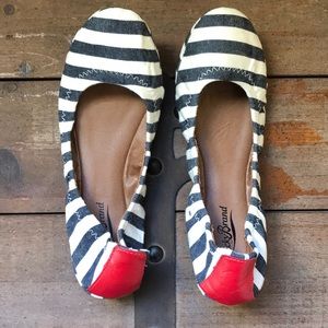 New Lucky Brand Striped Womens Ballet Flats Size 8
